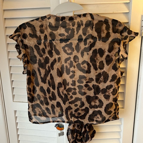 Sheer Cheetah Top - Picture 2 of 3